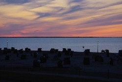 Sonnenuntergang am Strand von Carolinensiel